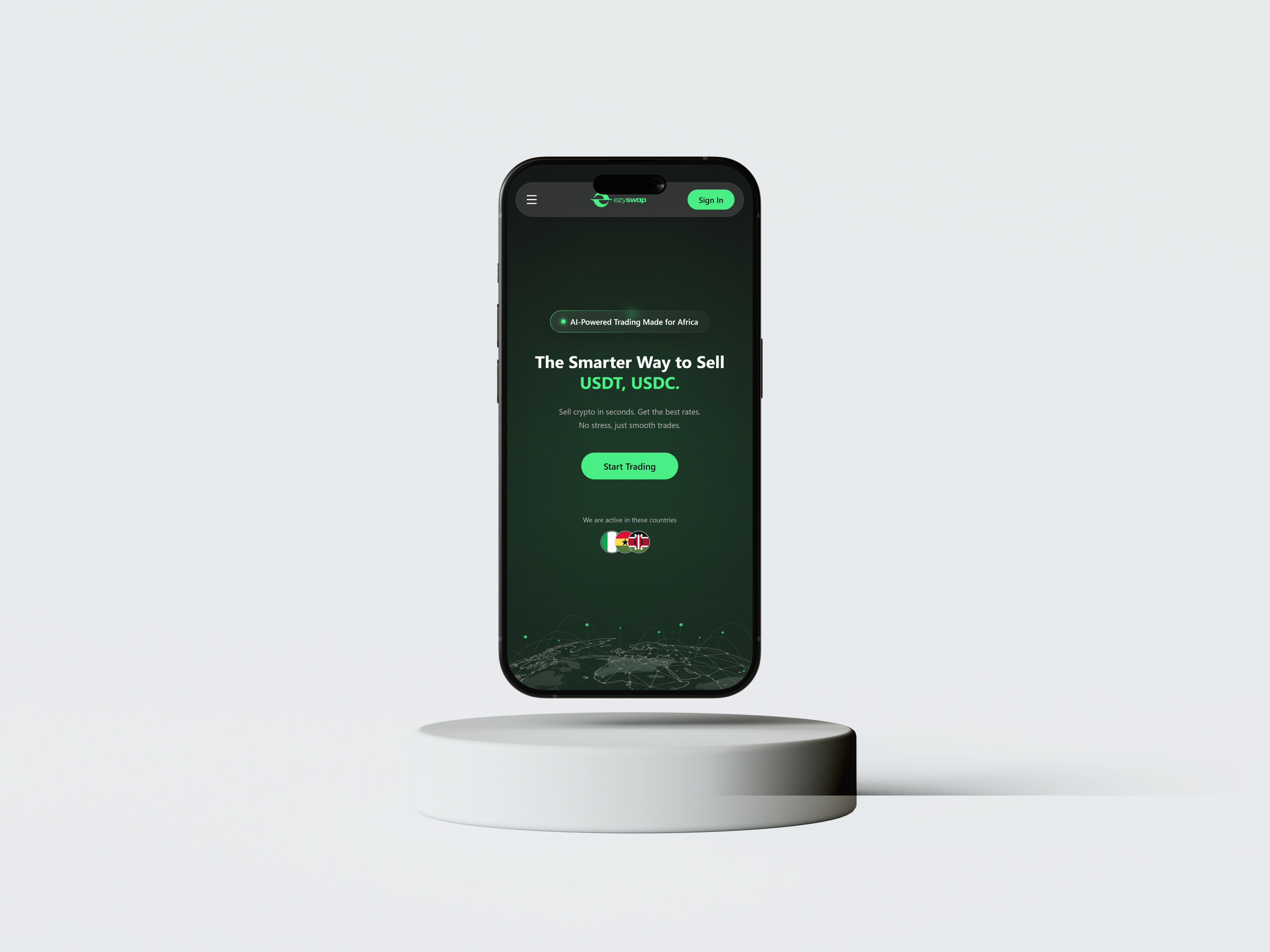 Ezyswap crypto market dashboard interface